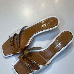 Chanel Authentic Camellia Flower Slip on Sandals